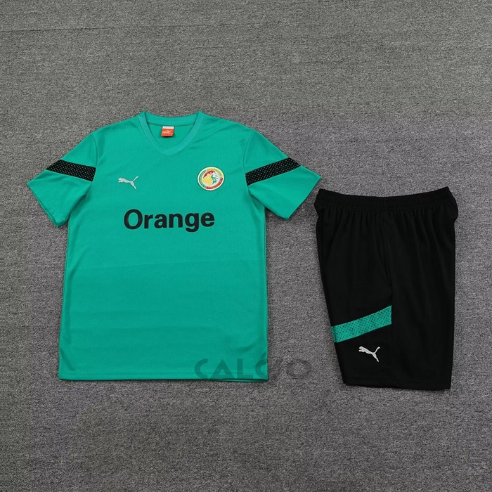 Tuta da Track Senegal Manica Corta 2023-2024 Verde - Pantaloncini